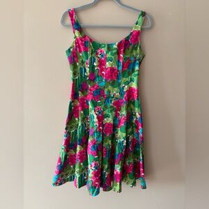 Nine West Vibrant Multicolor Floral Dress